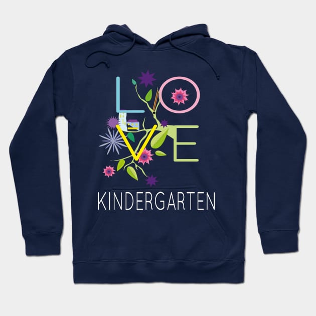 Love Kindergarten Teachers Fan Gift Hoodie by klimentina